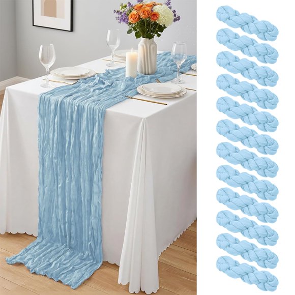 Caminos de Mesa Yemosa 12 unidades 3 m Azul Bebé (Gasa)
