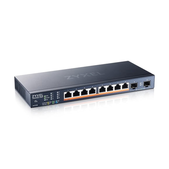 Conmutador PoE Zyxel XMG1915-10EP de 8 puertos, varios gigas, 2,5 G, 130 W
