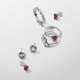 thumbnail image 2 of Anillo Timeless Elevado Plata De Ley Corazón Rojo Caja De Regalo 5, 2 of 6