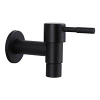 Magideal - Grifos De Agua, Grifo De Baño, Grifo Mezclador De Ducha De Baño De Acero Inoxidable, Grifos De Fregadero De Cocina Para Baño, Balcón, Bañera , Negro Negro Y Corto