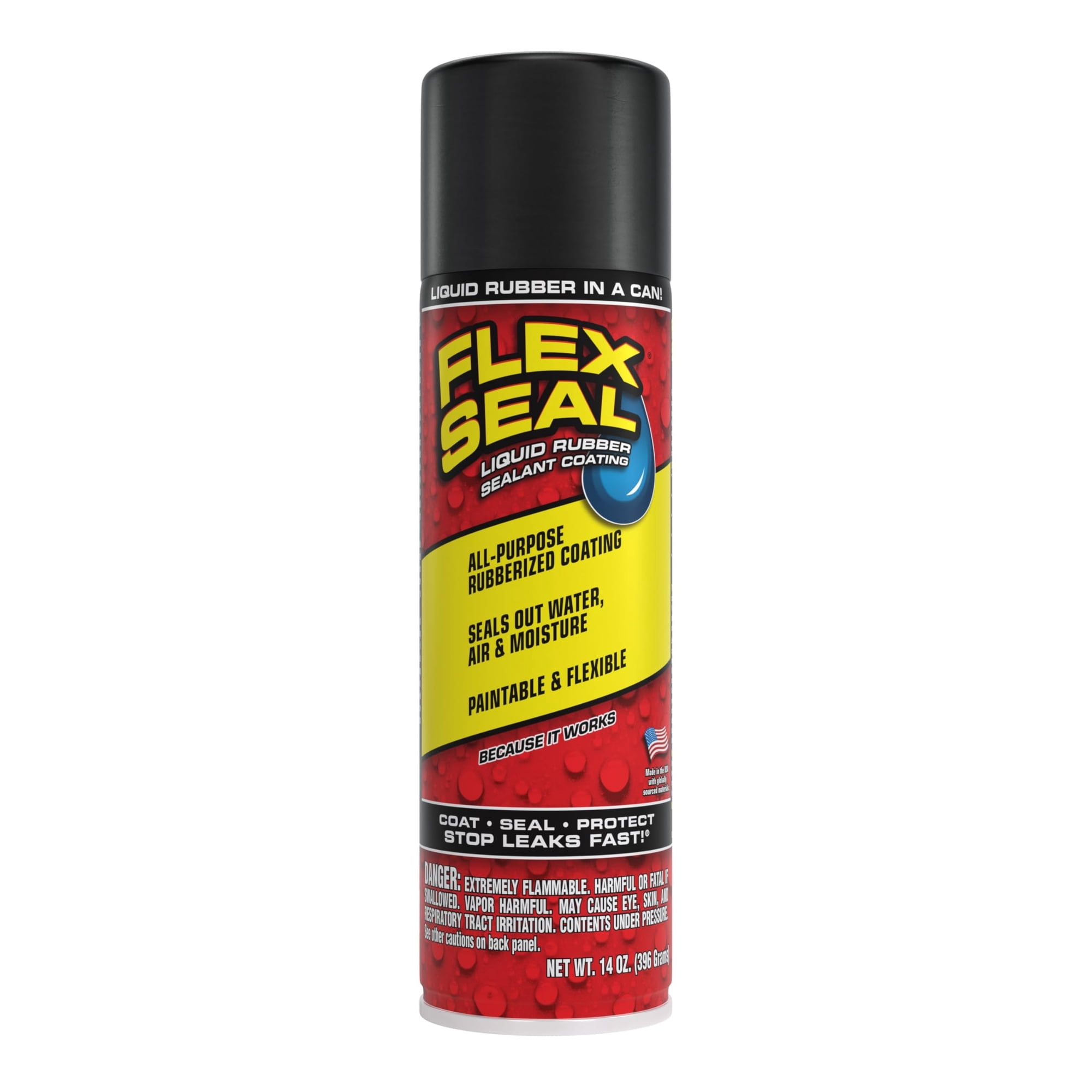 Sellador En Aerosol Flex Seal Negro De 414 Ml Para Detener Las Fugas A Prueba De Agua