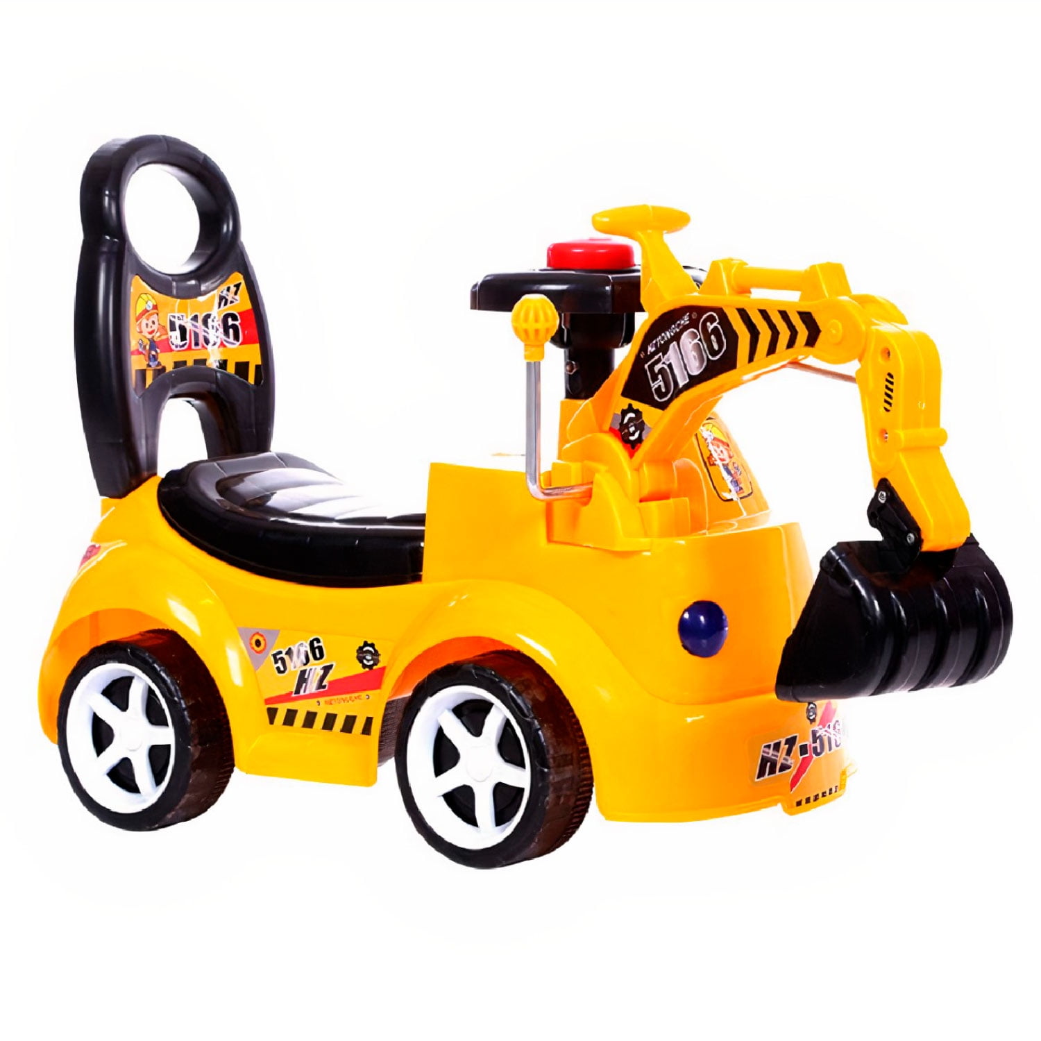 Mundo Online - Correpasillo Caminador Andador Retroexcavadora Luces Y Sonido Amarillo