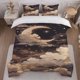 thumbnail image 1 of Night Moon Clouds Illustration Themed Bedding Set Duvet Cover and Pillowcase Set, 1 of 5