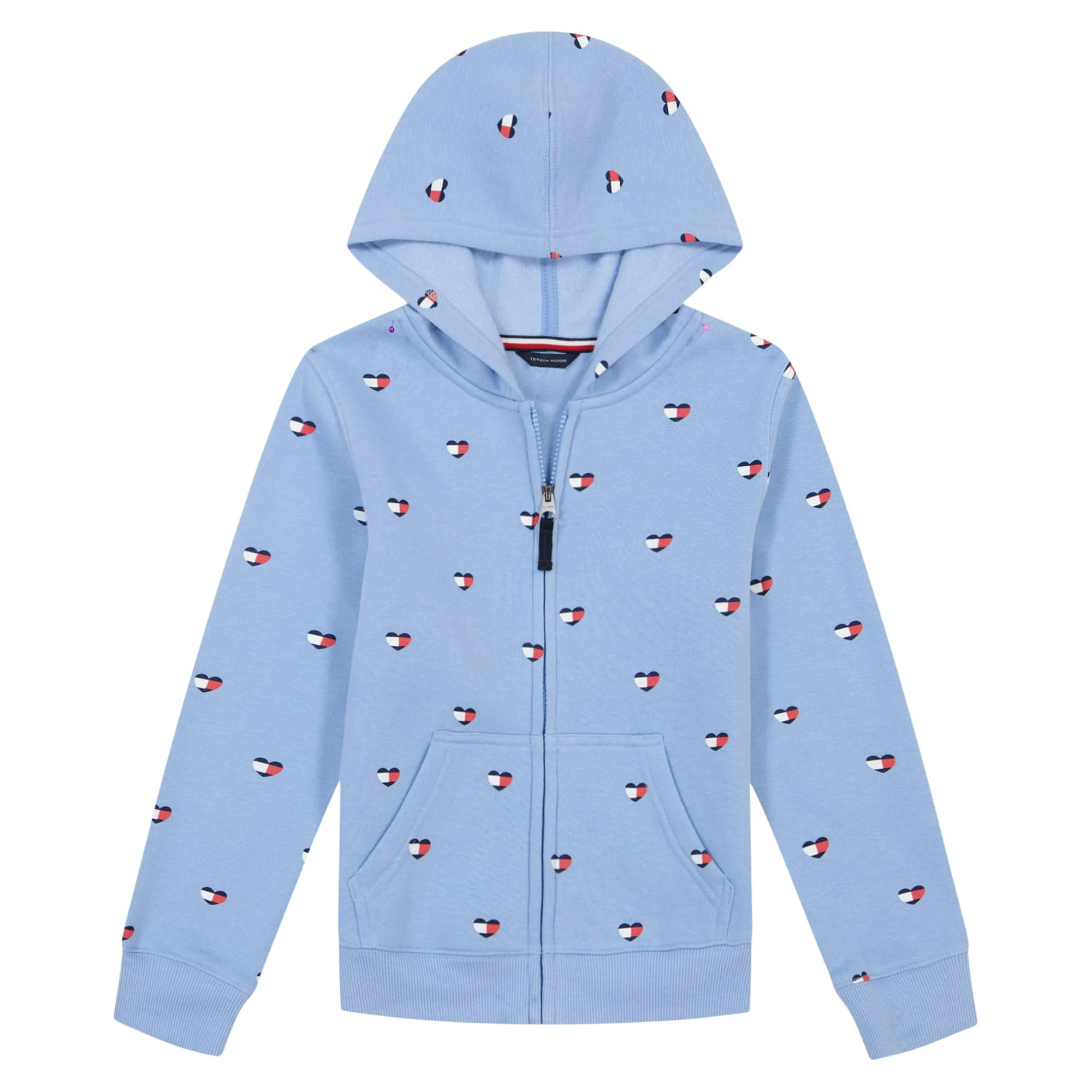 Sudadera Con Capucha Tommy Hilfiger, Forro Polar Con Cierre Completo Para Niñas De 16 Años