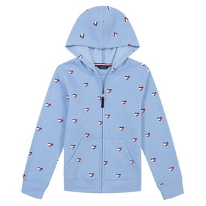 Sudadera Con Capucha Tommy Hilfiger, Forro Polar Con Cierre Completo Para Niñas De 16 Años
