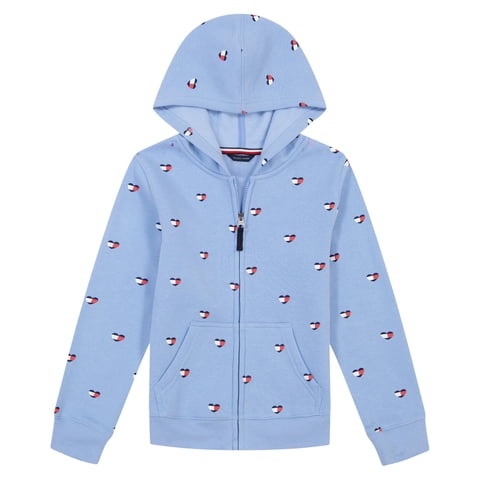 Sudadera Con Capucha Tommy Hilfiger, Forro Polar Con Cierre Completo Para Niñas De 16 Años