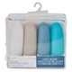 thumbnail image 1 of Set Botellas Silicona Viaje Protege 4 Unidades 90 ml Bolsa EVA, 1 of 3