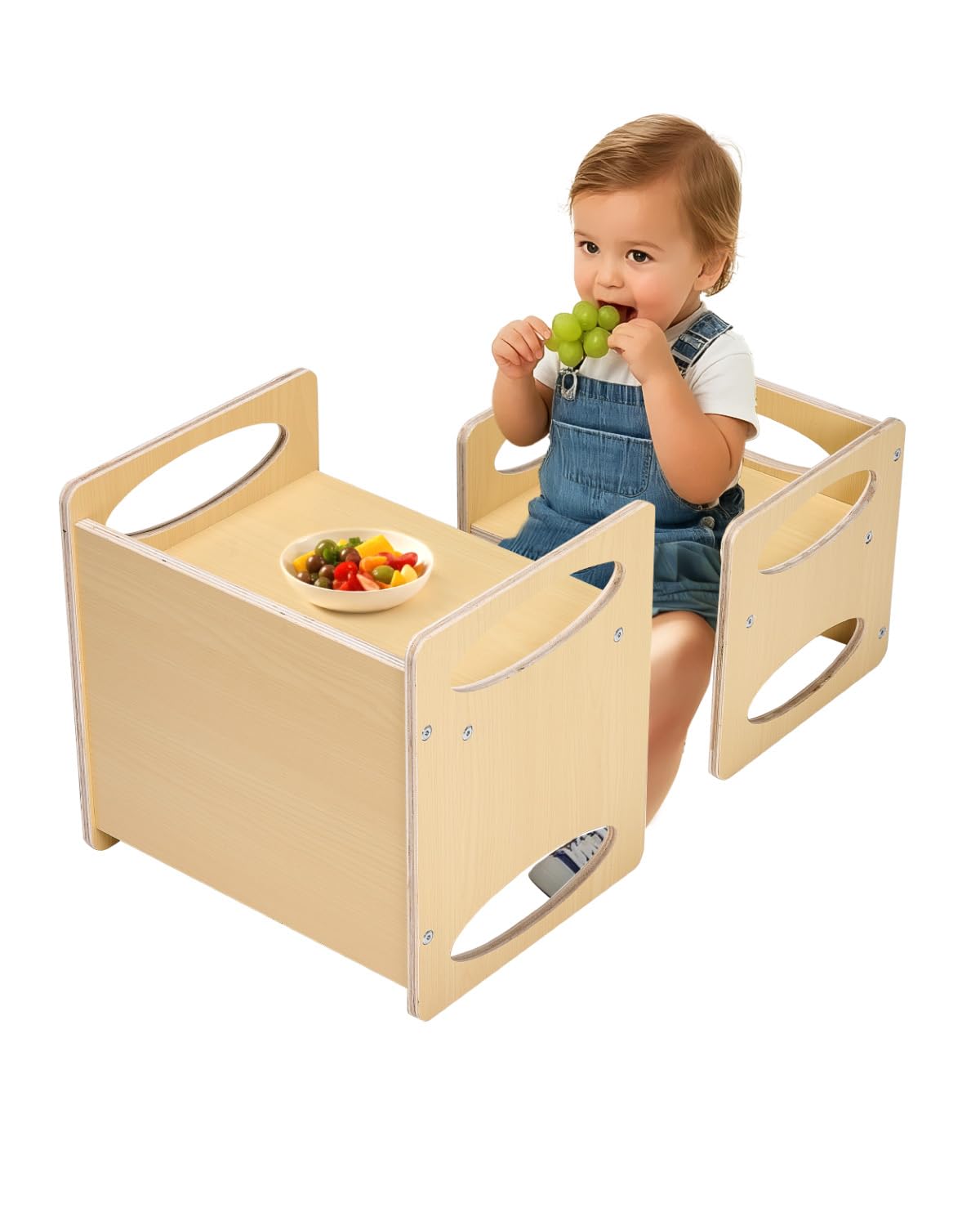 Set De Mesa Y Silla De Destete Vevor Montessori De Madera De 1 A 5 Años