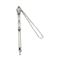 Magideal - Puntero Bíblico, Herramienta De Lectura Bíblica, Puntero Yad Torá, Puntero De Mano Para Lectura De La Torá, Inauguración De La Casa, Mujeres, Hombres, Cabeza De Corona Plateada