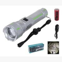 Genérico - Linterna Recargable Usb Super Light Led 10000Lm Linterna Reflectante Plateado 2Rl Recargable 8800Mah
