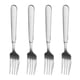 thumbnail image 1 of Juego de 4 tenedores de cena de acero inoxidable de grado alimenticio, pulido espejo, apto para lavavajillas., 1 of 5