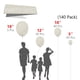 thumbnail image 2 of Balloon PartyWoo White Sand 140 unidades de diferentes tamaños, 2 of 6