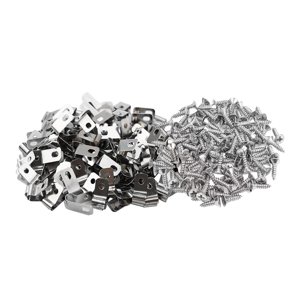 Magideal - Abrazaderas De Alambre Para Cerca Con Tornillos, Abrazadera Para Cerca De Cable Soldado, Fácil De Instalar Para Hogares, Oficinas, Accesorio De Acero