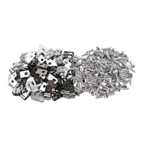 Magideal - Abrazaderas De Alambre Para Cerca Con Tornillos, Abrazadera Para Cerca De Cable Soldado, Fácil De Instalar Para Hogares, Oficinas, Accesorio De Acero