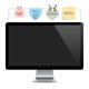 thumbnail image 1 of Tablero de Notas Transparente para Monitor Yocoolfun 45x10 cm 2 Piezas, 1 of 6