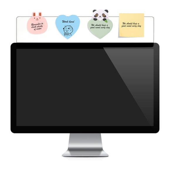 Tablero de Notas Transparente para Monitor Yocoolfun 45x10 cm 2 Piezas