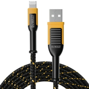 Cable Usb A A Lightning Dewalt, Reforzado, Trenzado, 1,2 M