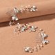 thumbnail image 1 of Nvzi -b Pasadores de Cabello de Boda con Flores para Novia, Peines de Perlas de Cristal, Clips, Tocado, Accesorios de Cabello de Boda Dorados, Joyería con Diamantes de Imitación para Novias, Damas, 1 of 1