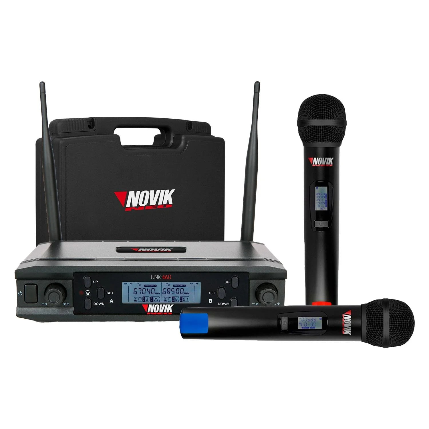 Microfono Inalambrico Doble De Mano Novik Unk-660