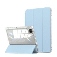 Mar Cases - Carcasa Smart Cover Clear Para Ipad Air 6 11 M2 2024 Azul Claro