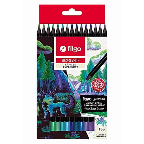 Lapices De Colores De Madera Estuche 15 Landscape