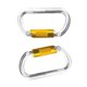 thumbnail image 5 of 2pcs 25KN Twist Gate Auto Mosquetón de bloqueo para escalada espeleología Rappelling, 5 of 5