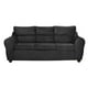thumbnail image 1 of Sofa Dubai 3 Cuerpos felpa Negro, 1 of 2