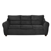 Mexx Muebles - Sofa Dubai 3 Cuerpos Felpa Negro