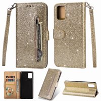 Funda Para Foxdock Elegante Funda Samsung Galaxy A41 Glitter Con Cremallera-Ideal Para El Uso Diario
