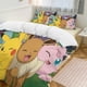 thumbnail image 3 of Comforter Set Queen Size Pokemon Set with 2 Pillowcases for All SeasonsBedding Set 3pcs for Kids Boys Girls Bedroom Decor Bed Sheets, 3 of 5