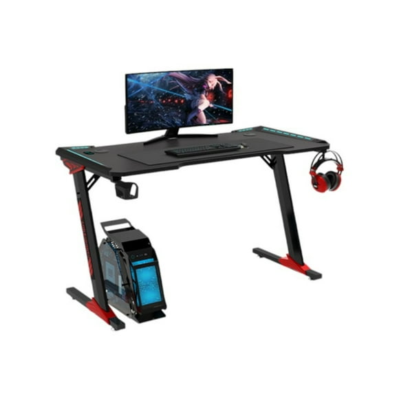Escritorio Gamer Con Luces 120x60x73cm Negro By LuBabycas