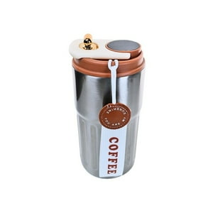 Soleio - Vaso Térmico De Acero Inoxidable Termómetro 460 Ml Plateado