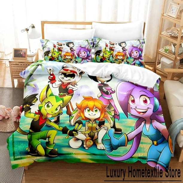 ingGame Freedom Planet Bedding Set Bed Set Adult Kid Bedroom Duvet cover Sets Bed Sheets