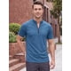 thumbnail image 4 of INSPIRE CHIC Camisetas de Manga Raglán con Cremallera y Pliegues para Hombre, Casual y Elásticas, 2XL Azul, 4 of 5