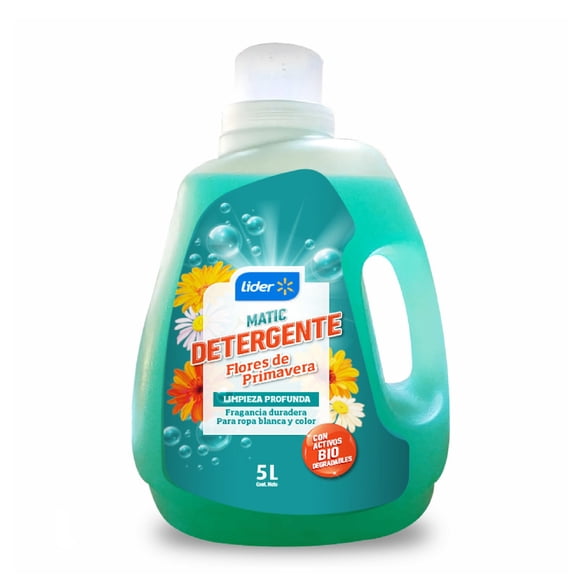 Detergente Líquido Flores de Primavera Botella, 5 L