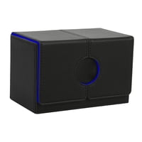 Ioensy - Caja De Baraja De Cartas Coleccionables Para Tarjetas, Contenedor De Dados Duradero, Cartas De Juego Coleccionables, Negro Y Azul