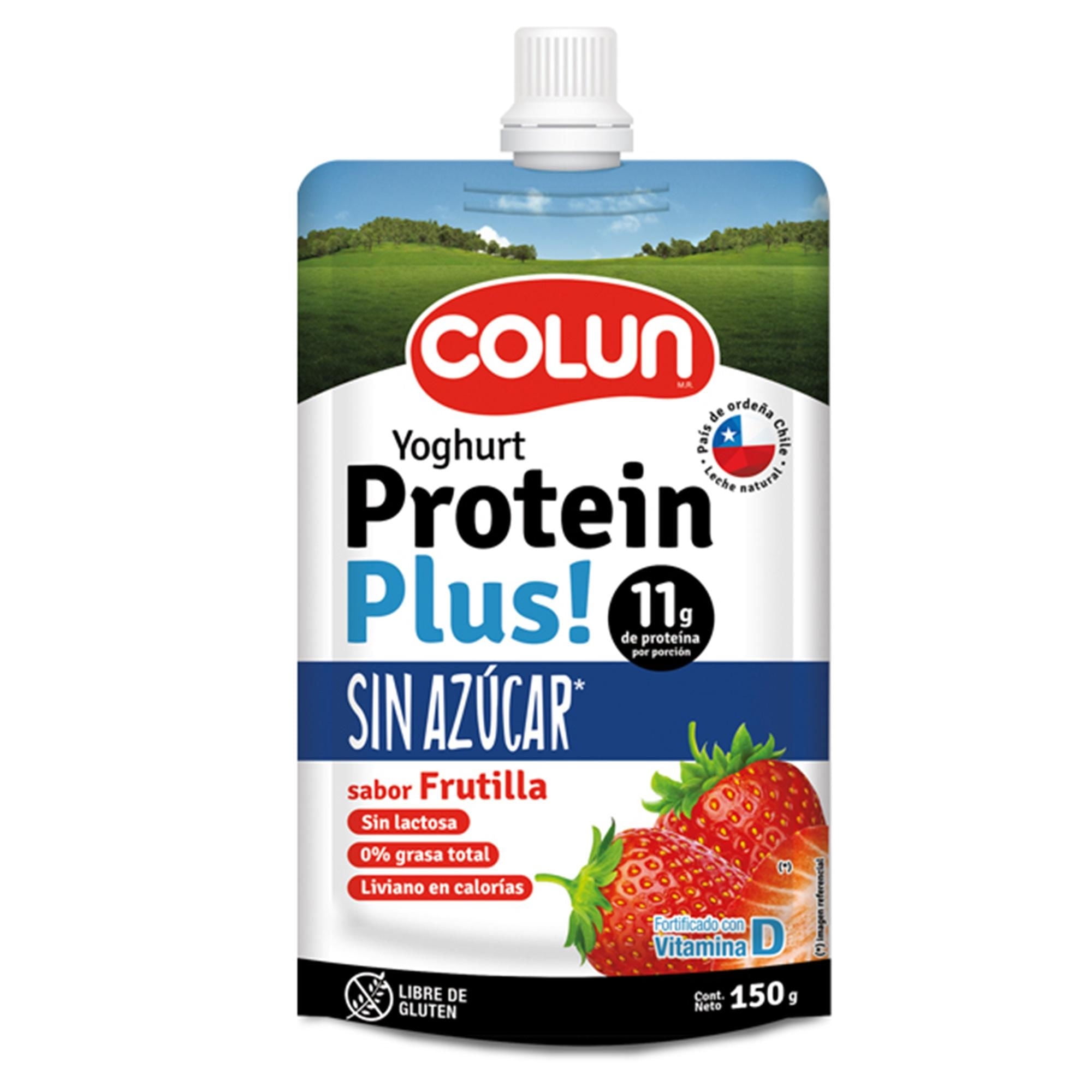 Yoghurt Protein Plus 11 Sin Azúcar Frutilla 150 g Colun
