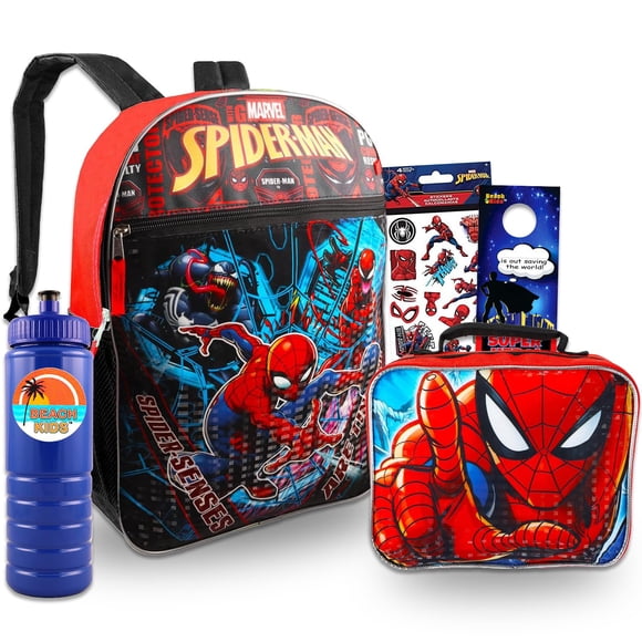 Set de mochilas Fast Forward Marvel Spiderman para niños de 4 a 6 años