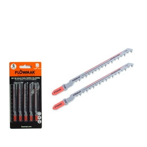 Set De Hojas Caladora Largas Madera 5 Pzs Flowmak