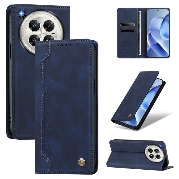 Funda Billetera para Infinix Zero 40 4G/5G Imán y Resistente Azul
