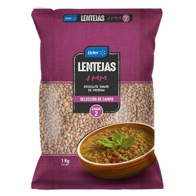 Lentejas 4 Mm Bolsa 1 Kg Lider