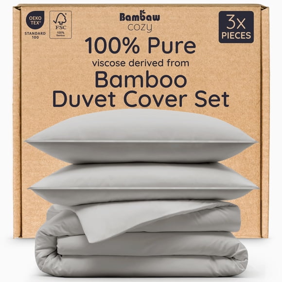 Juego de funda de edredón Bambaw, 100% viscosa, derivado de Bamboo King
