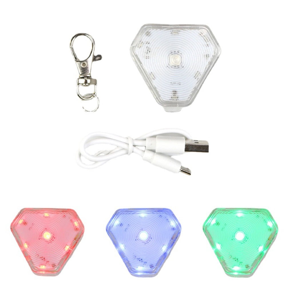 Xusx111 - 2pcs Recargable Collar Luz - Mosquetín Llavero Clip Con Luz Led - Clip Color-cambiando Luz Para Collares De Perros