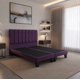 thumbnail image 4 of Cama 2 Plazas Con Respaldo y bases divididas de 150 X 190cm Tapizada en Lino Morado Oscuro, 4 of 5