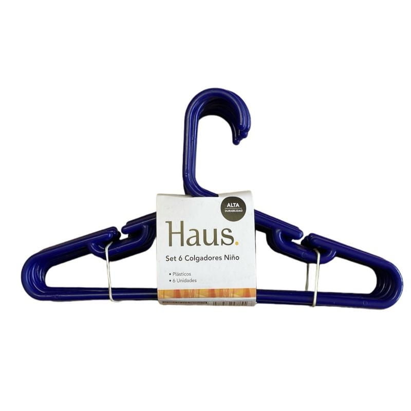 Haus - Colgador De Ropa Niño Plastico 6 Unidades