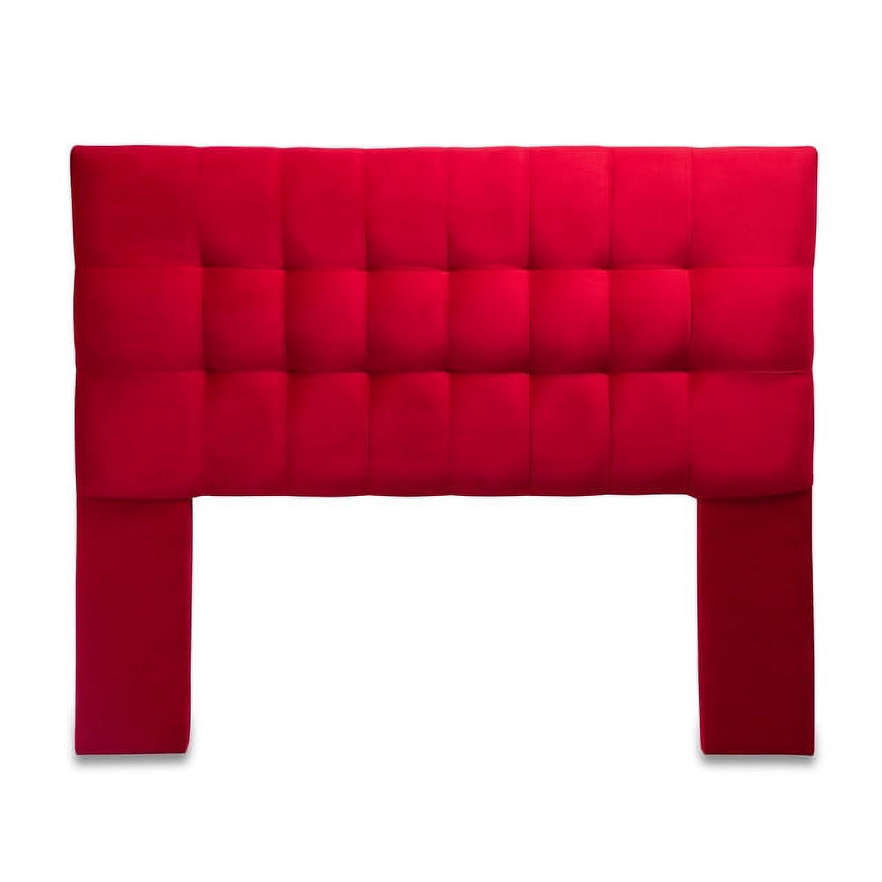 Dgb - Respaldo Cama 2 Plazas Felpa Rojo Alicante Cp