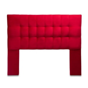 Dgb - Respaldo Cama 2 Plazas Felpa Rojo Alicante Cp