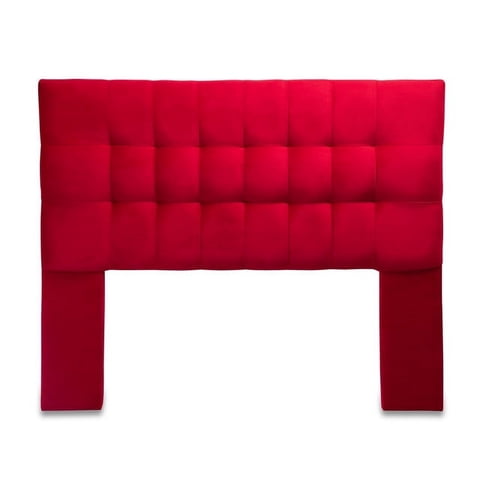 Dgb - Respaldo Cama 2 Plazas Felpa Rojo Alicante Cp