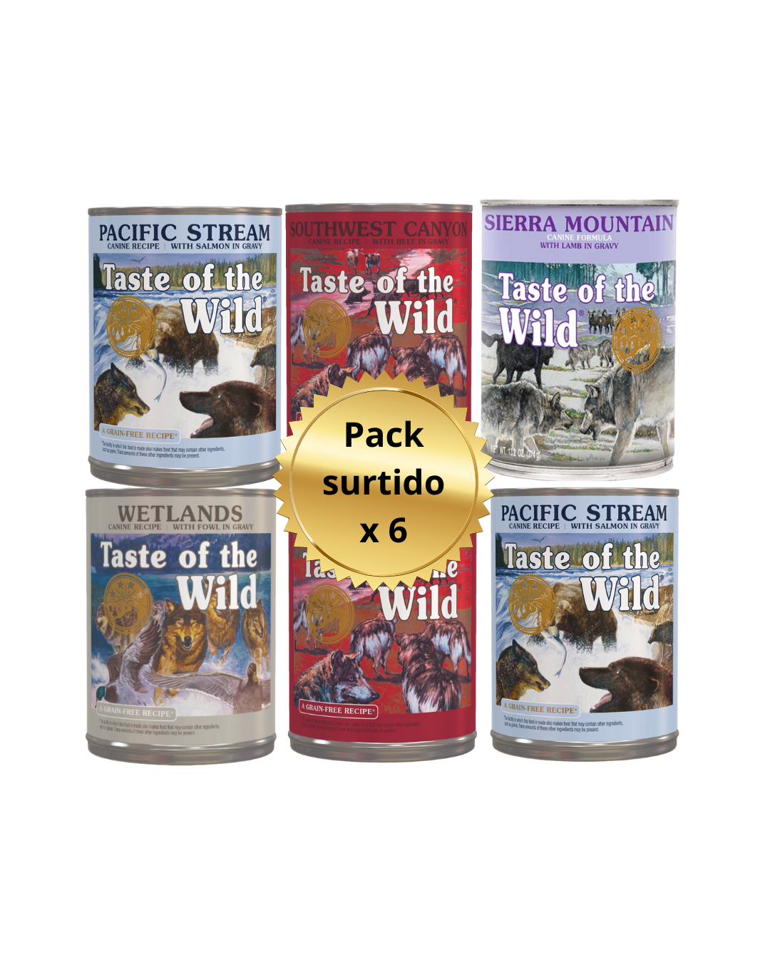 Taste Of The Wild Pack X 6 Latas Alimento Humedo