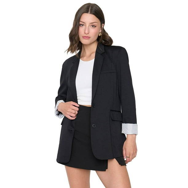 Blazer Mujer Negro Básico Corona